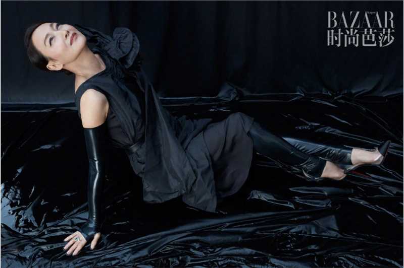 最新成熟美女惠英红复古名媛暗黑风格淑女时尚图片图集