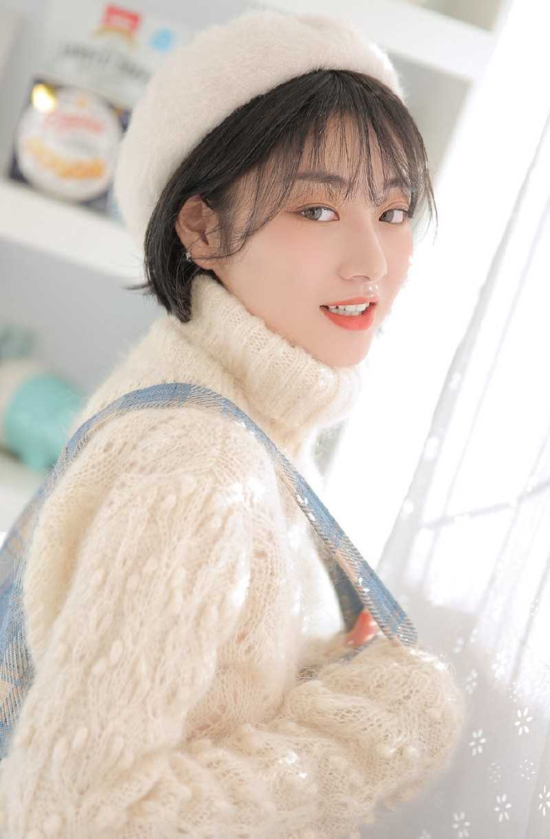 优质短发美少女小清新白皙治愈清纯甜美图片图片