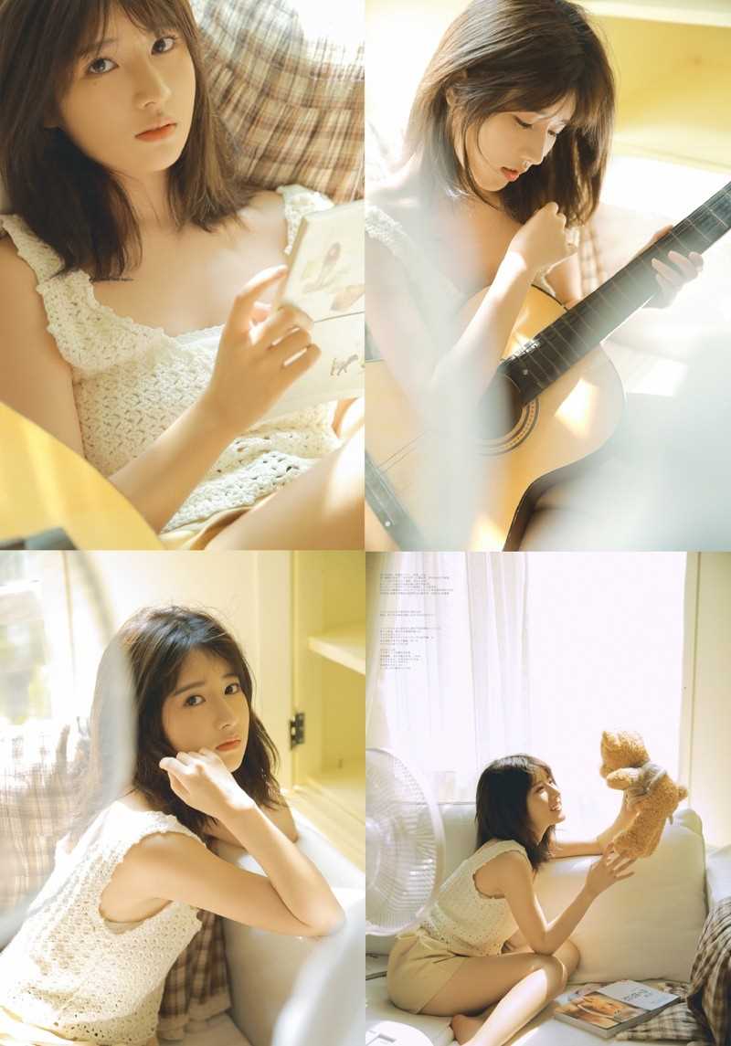 优质氧气美女飘逸长发露齿甜笑气质清纯居家图片相册