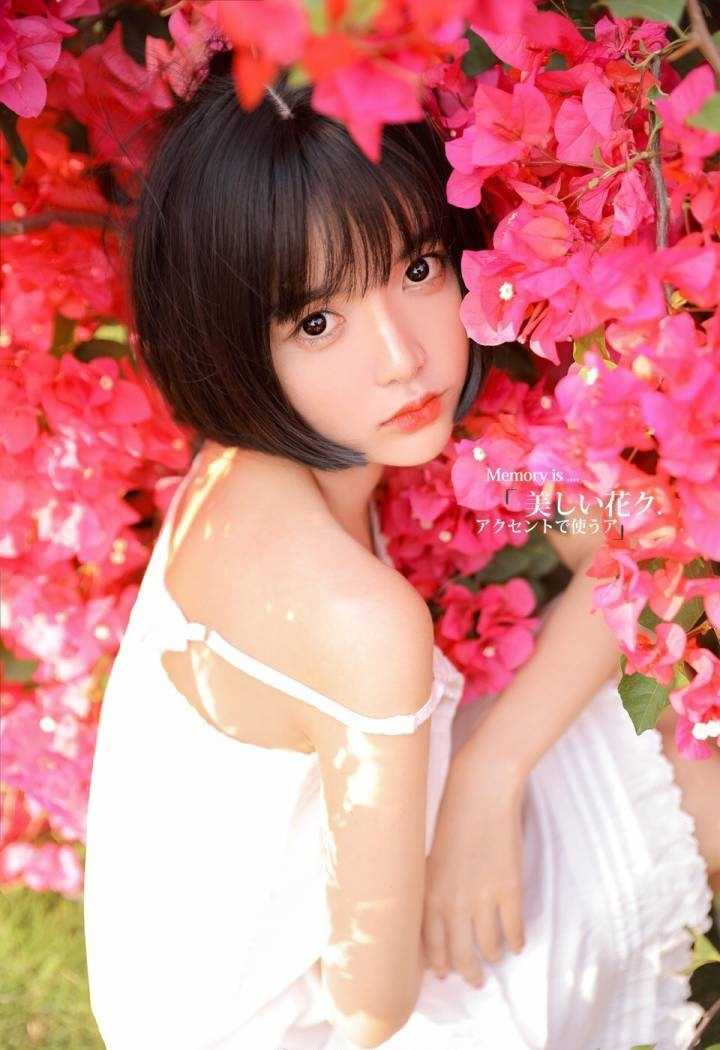 特别专辑短发童颜萝莉美女清纯养眼可爱花海唯美图片