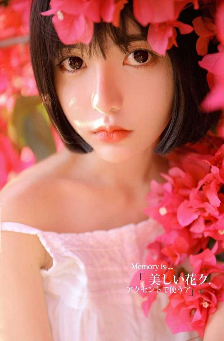 特别专辑短发童颜萝莉美女清纯养眼可爱花海唯美图片