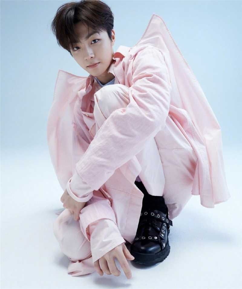 高清清秀帅哥陈立农粉色男孩时尚杂志图片图集