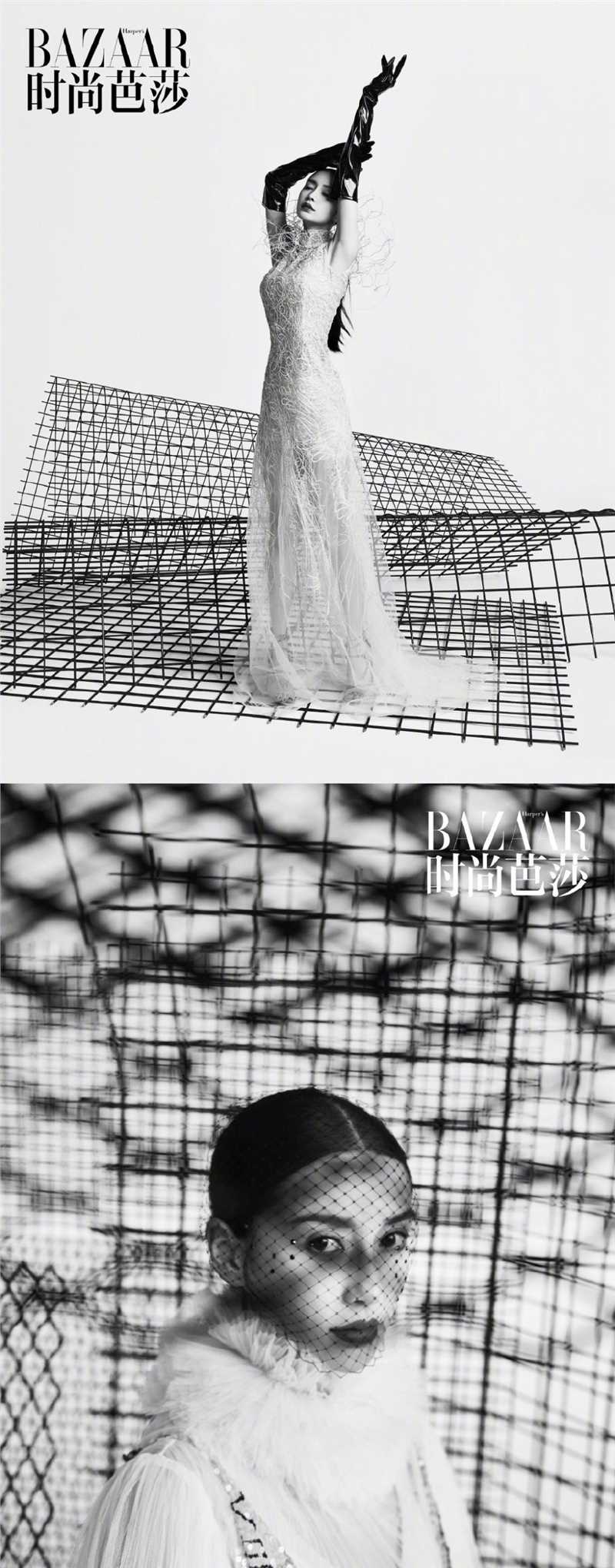 最新复古美女Angelababy黑白时尚优雅文艺壁纸