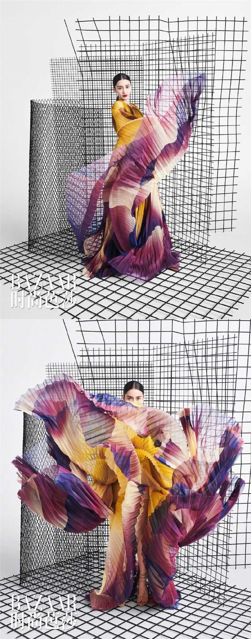 最新复古美女Angelababy黑白时尚优雅文艺壁纸