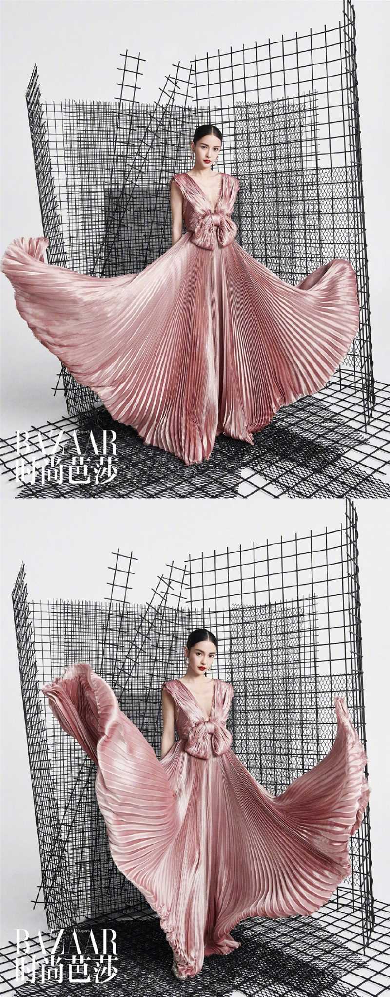 最新复古美女Angelababy黑白时尚优雅文艺壁纸