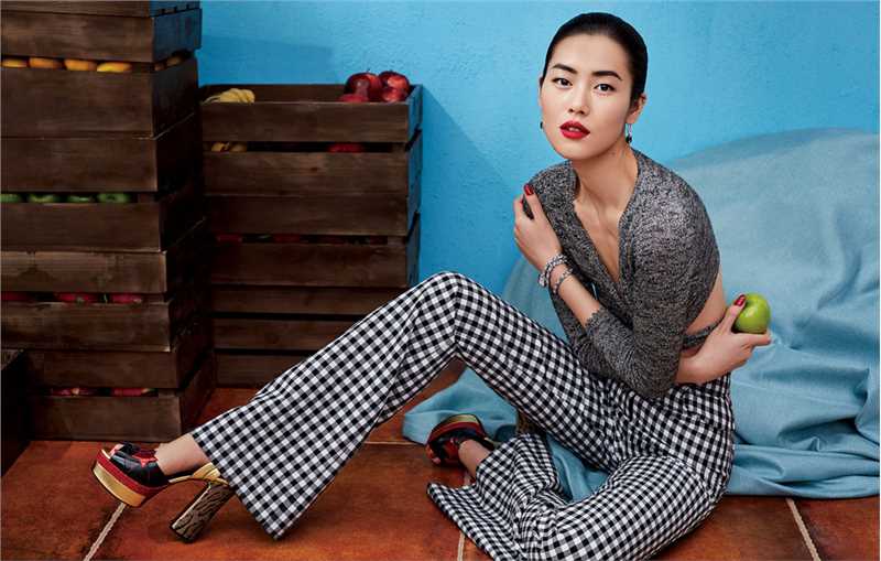 优质超模刘雯等时尚杂志,饱满红唇十分美艳相册