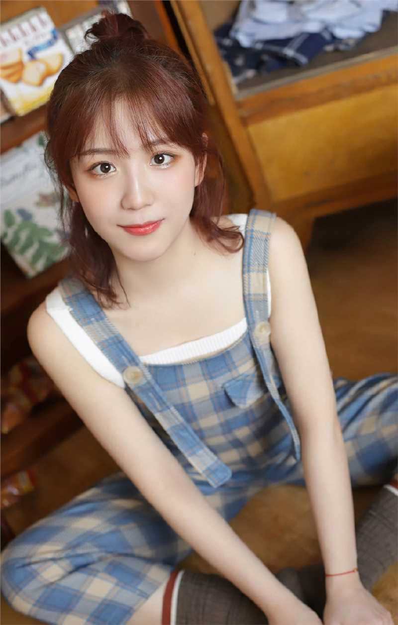 高清背带裤萌妹温柔无害清纯靓丽少女心可爱图片图册