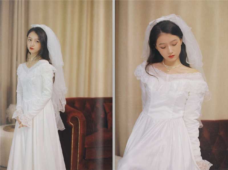 最新充满复古风的蕾丝美女又纯又媚红唇性感艺术集图集