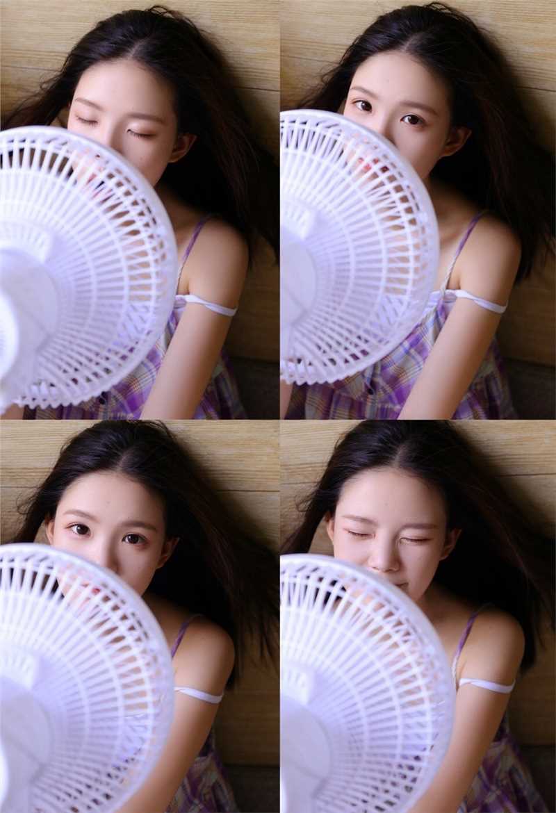 精选杏眼清澈明媚的漂亮女孩性感吊带又纯又媚私房照图册