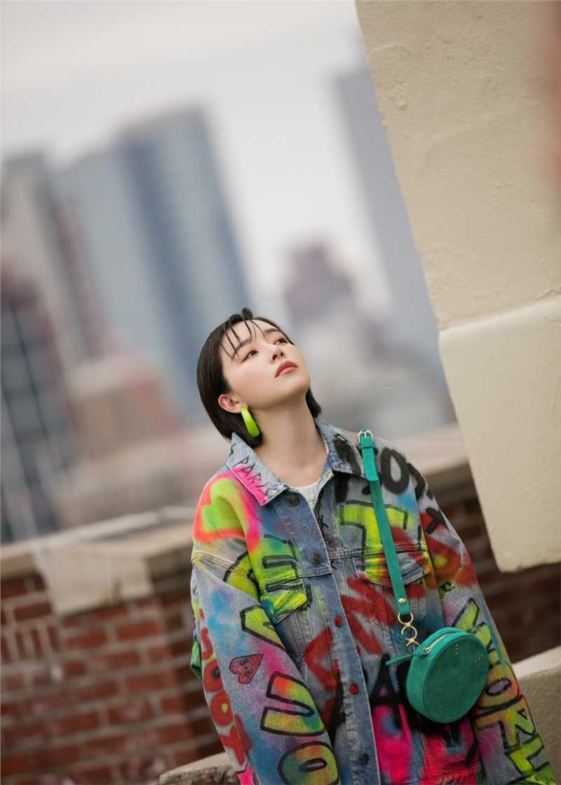 高清阚清子身穿不同服装百变时尚元素演绎街头潮流图册