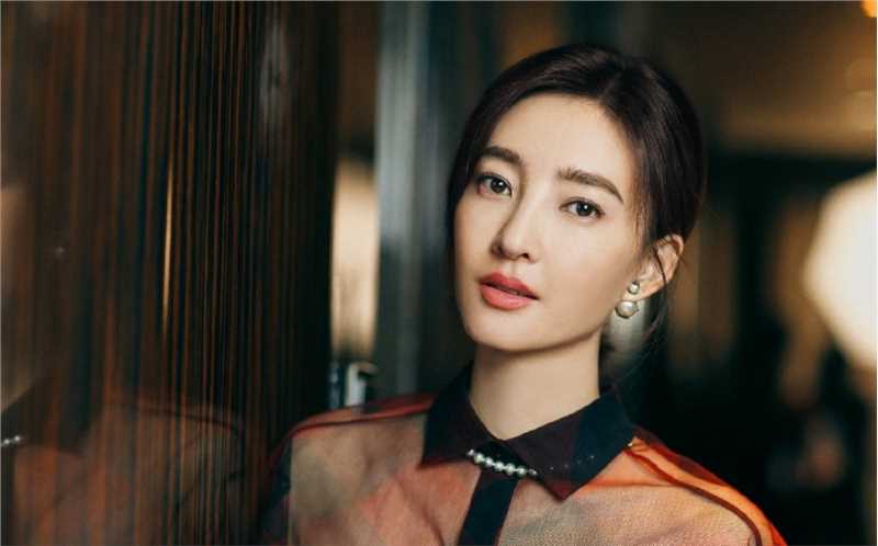 特别专辑王丽坤红色薄纱长裙端庄不失性感图片