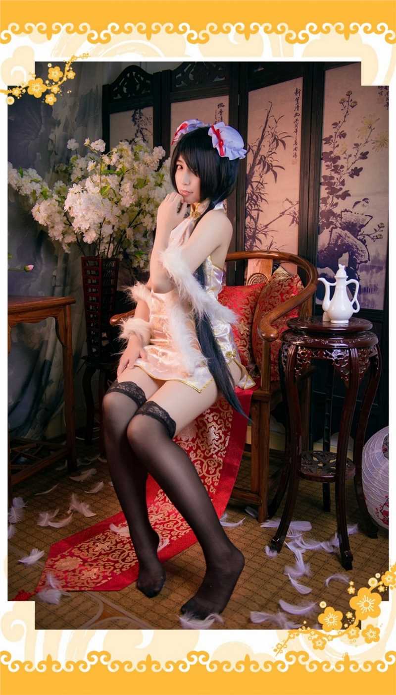 最新动漫《约会大作战》时崎狂三旗袍cosplay图集