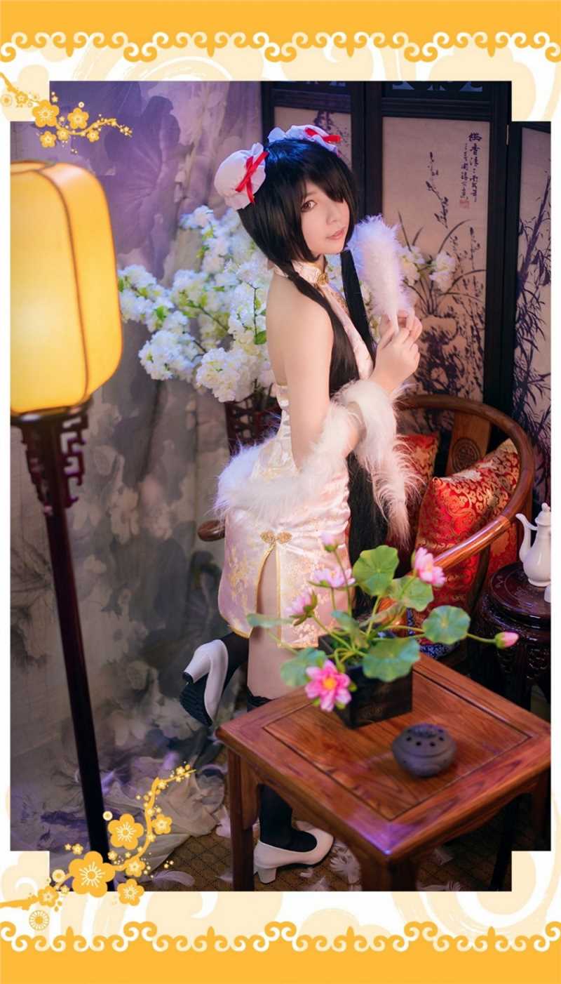 最新动漫《约会大作战》时崎狂三旗袍cosplay图集
