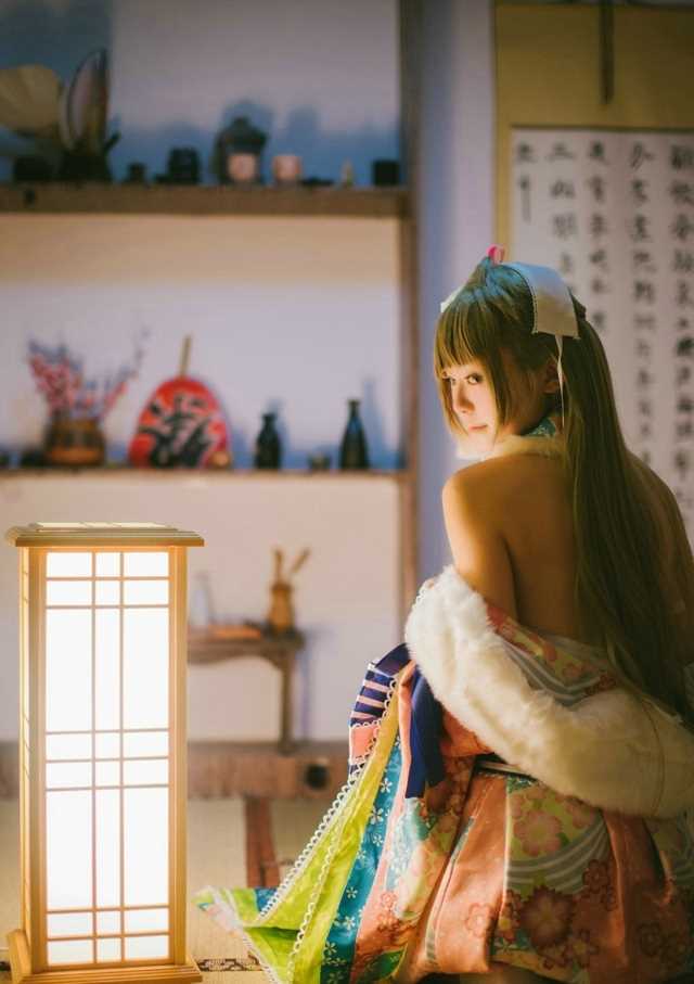 绝色美女cosplay南小鸟和风和服