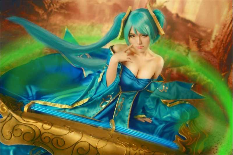 高清游戏《英雄联盟》琴瑟仙女cosplay图集