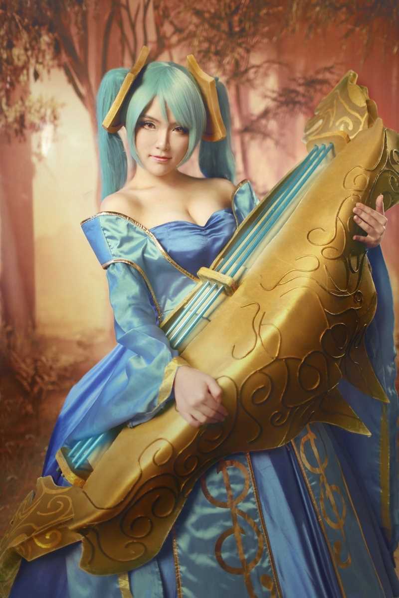 高清游戏《英雄联盟》琴瑟仙女cosplay图集
