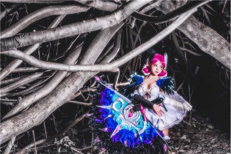 王者荣耀小乔暗黑系时装cosplay