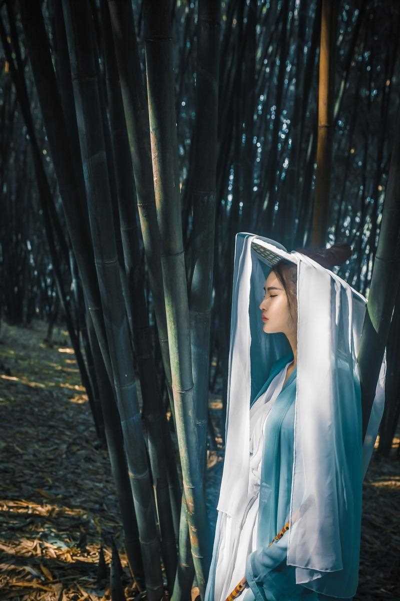 高清古装仙侠美女长裙仙女温柔户外摄影图集