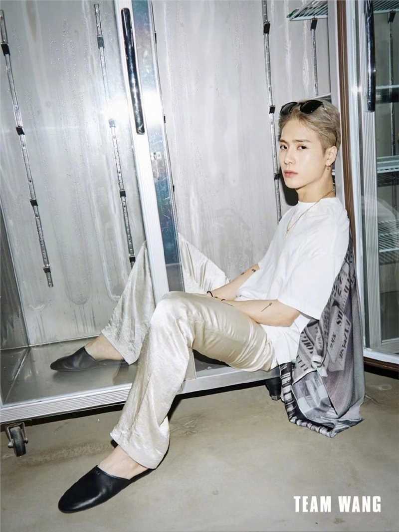 优质王嘉尔玫瑰金发色帅气时尚画报相册