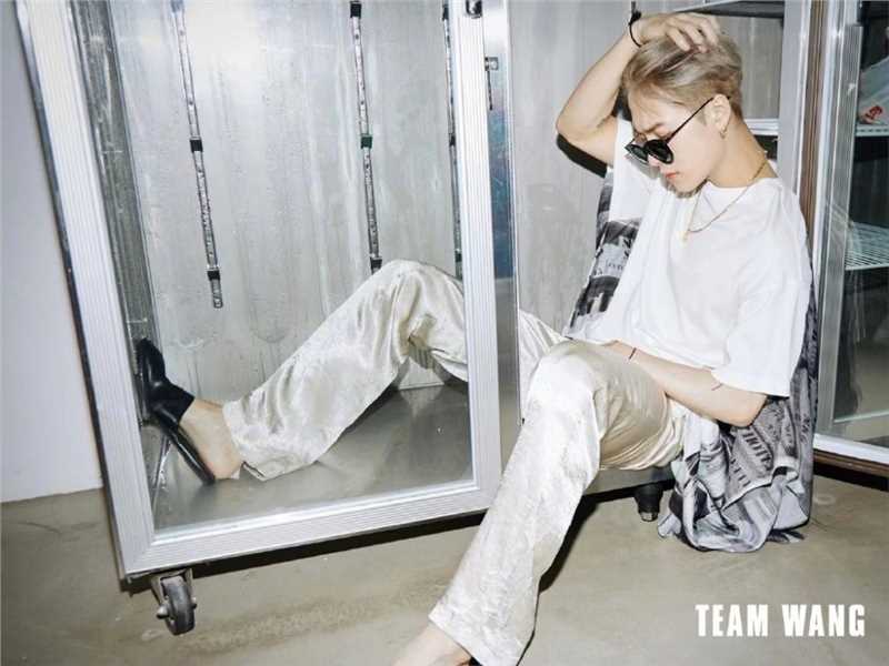 优质王嘉尔玫瑰金发色帅气时尚画报相册