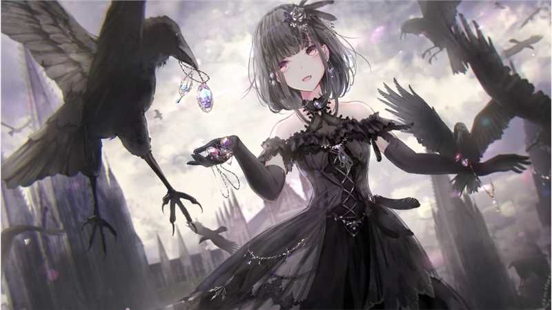 粉色头发甜美女孩唯美大海奇遇漫画图片