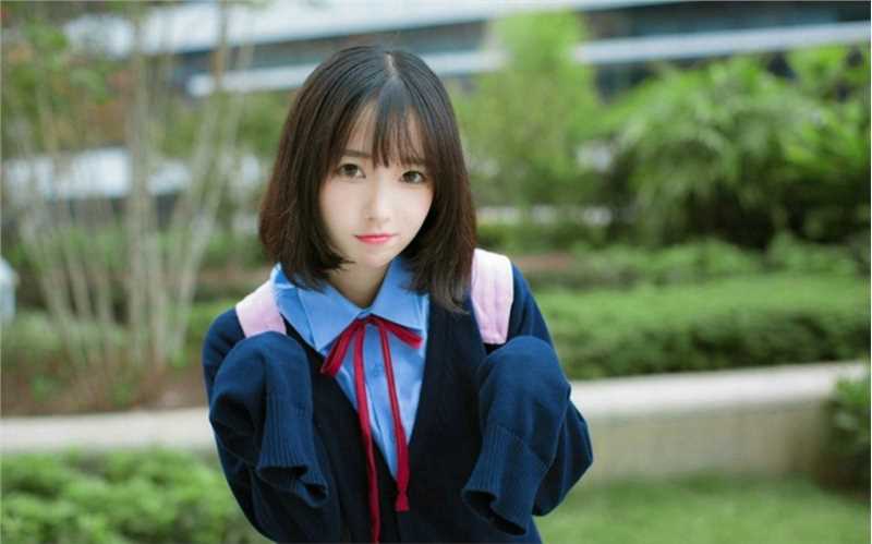 高清杏眼学生制服美女清纯迷情校园集图集
