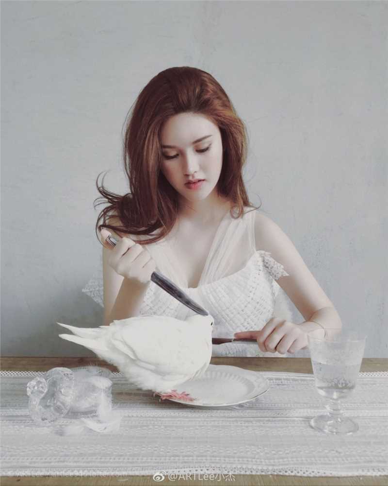 最新魅力宅男女神和鸽子拍摄艺术视觉作品图集
