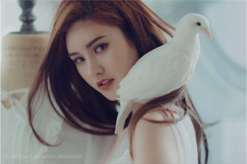 最新魅力宅男女神和鸽子拍摄艺术视觉作品图集