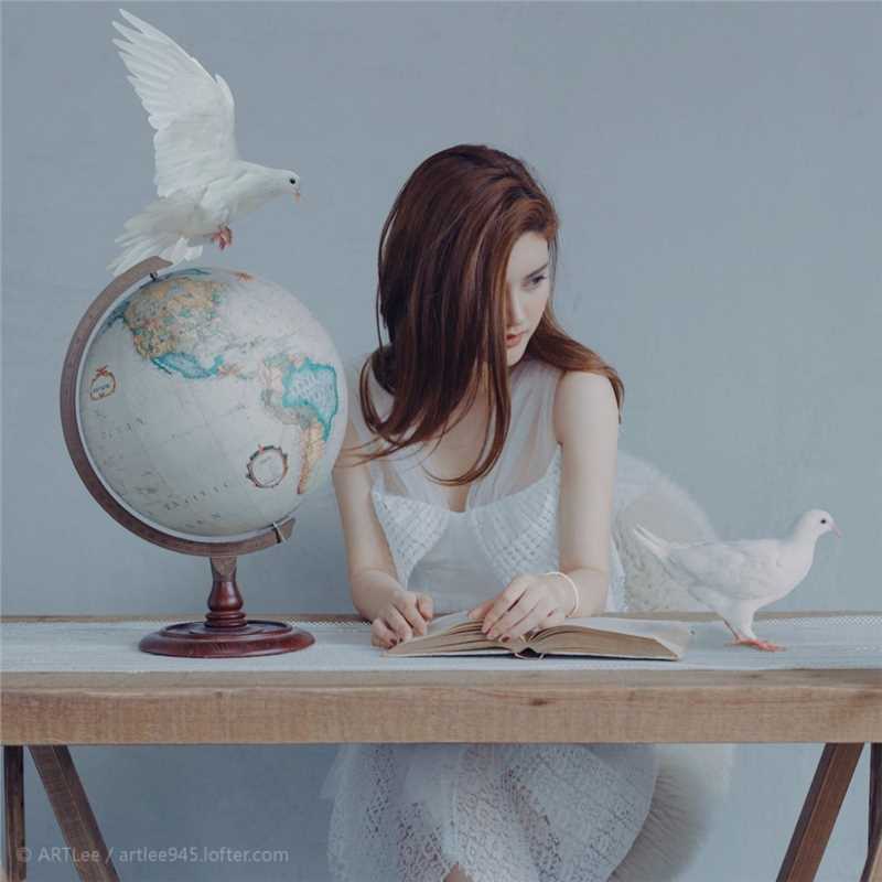 最新魅力宅男女神和鸽子拍摄艺术视觉作品图集