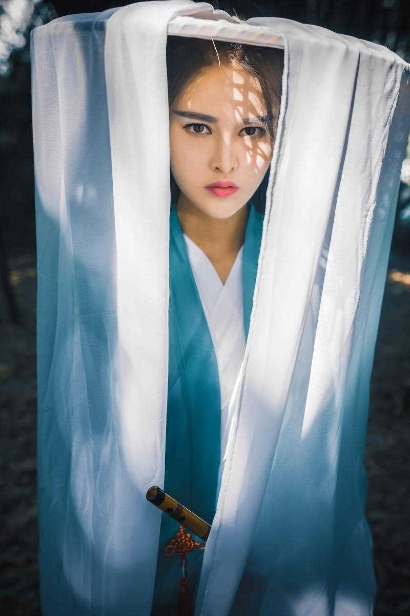 优质古装仙侠美女长裙仙女温柔户外摄影相册