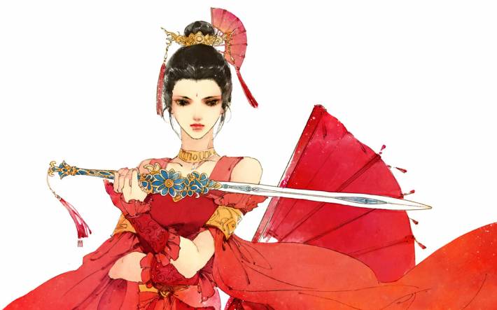 高清古装美女图片漫画古风唯美壁纸手机女生背景大全图集