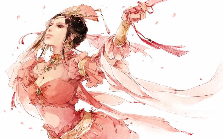 高清古装美女图片漫画古风唯美壁纸手机女生背景大全图集