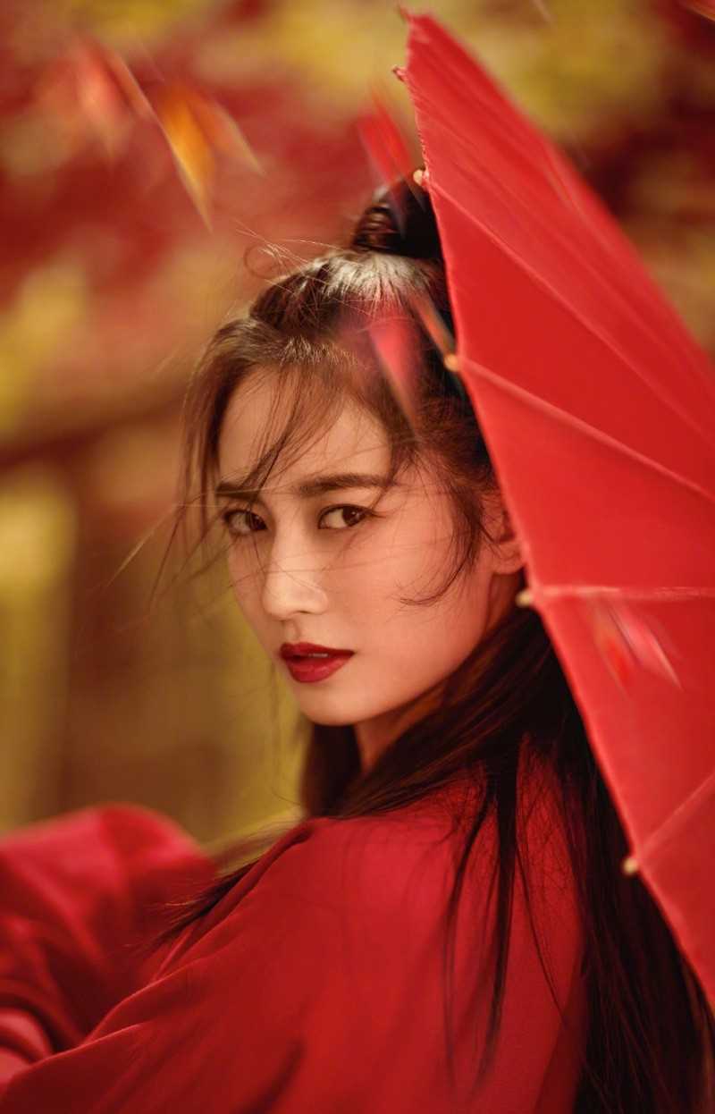 最全陈钰琪一袭红衣化身古装女侠剑眉英气古风大片相册