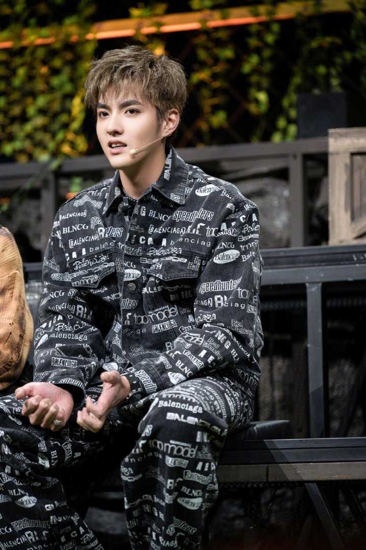 吴亦凡上身巴黎世家套装帅气时尚图片