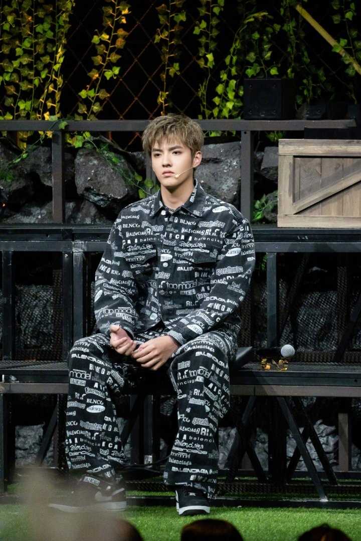 吴亦凡上身巴黎世家套装帅气时尚图片