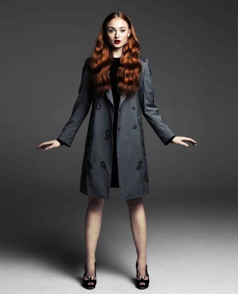 最新权力的游戏索菲特纳惊艳红唇黑袜子时尚壁纸