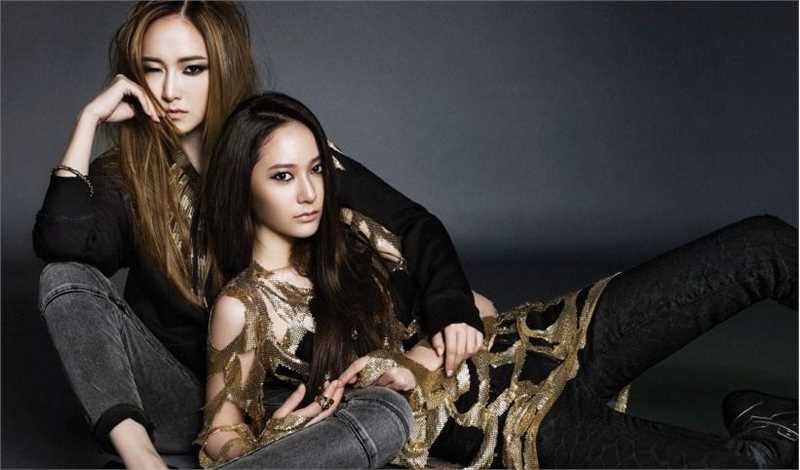 韩国甜美姐妹花郑秀妍郑秀晶时尚黑白