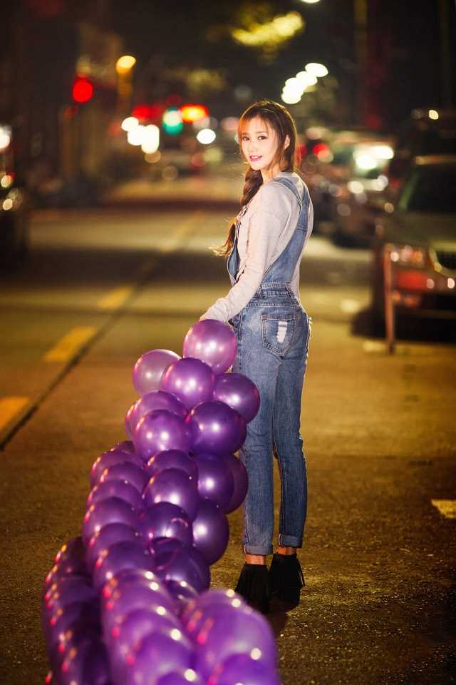 甜美邻家女孩透明薄纱裙子户外小清新艺术照