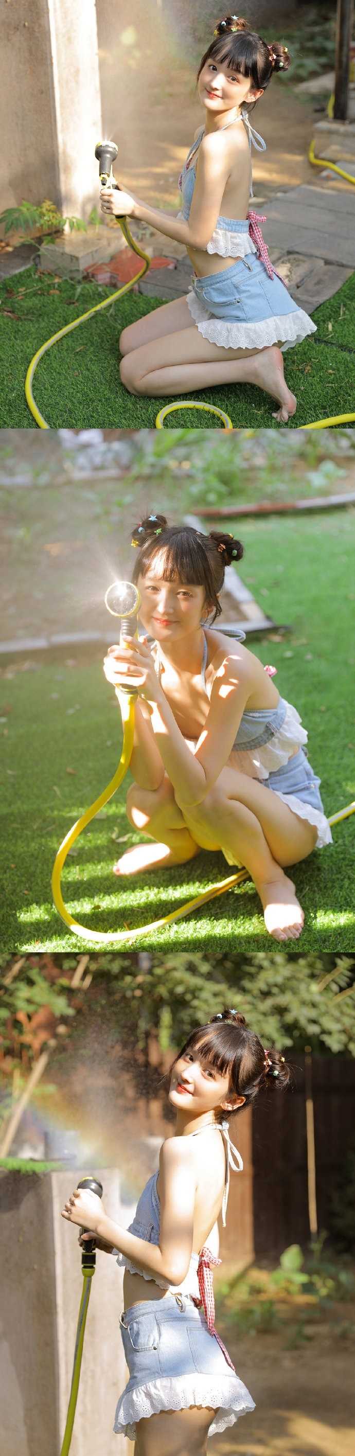 高清哪吒头骨感甜美女孩诱惑比基尼酥胸大长腿热图图集