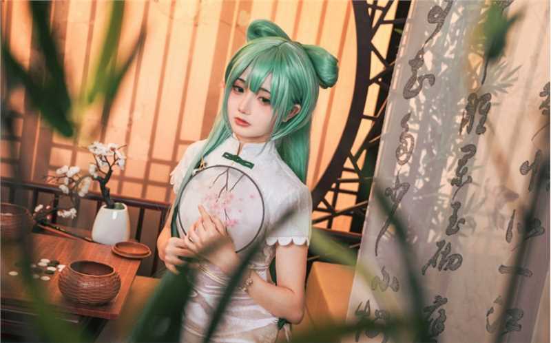 最全日系萌妹cosplay韶华初音未来性感开叉裙相册