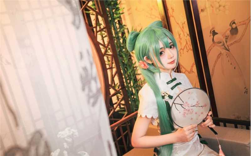 最全日系萌妹cosplay韶华初音未来性感开叉裙相册