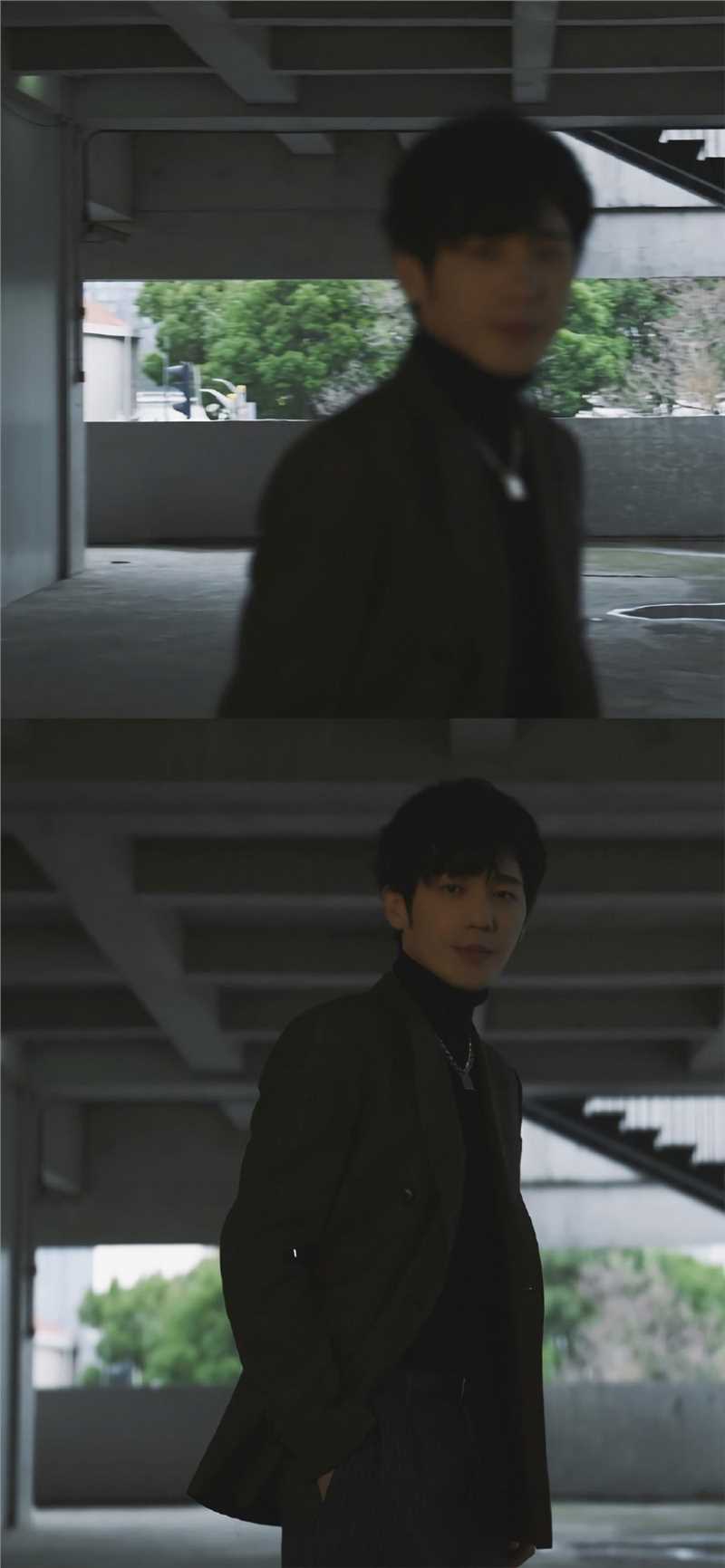 最新白宇黑夜时尚西装型男魅力拍摄图片壁纸