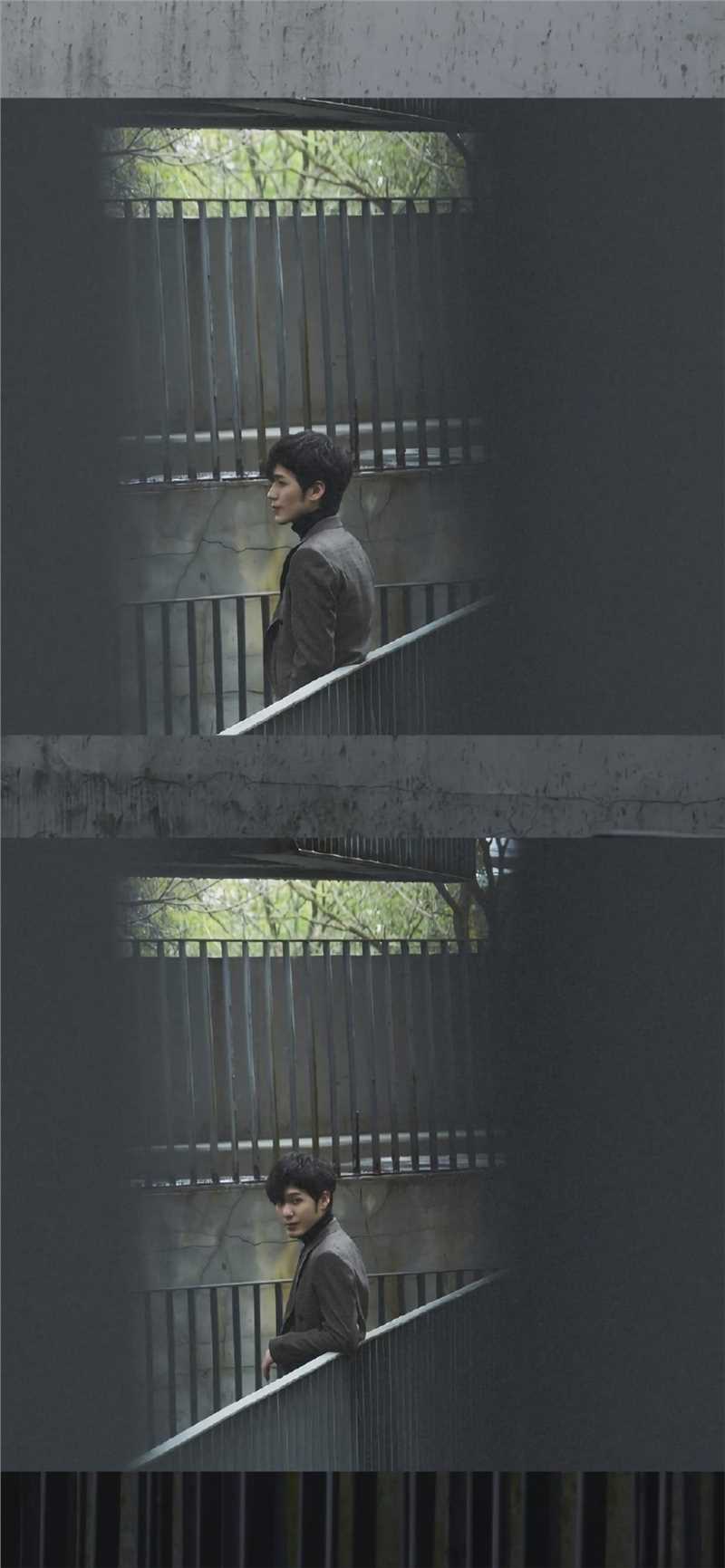 最新白宇黑夜时尚西装型男魅力拍摄图片壁纸