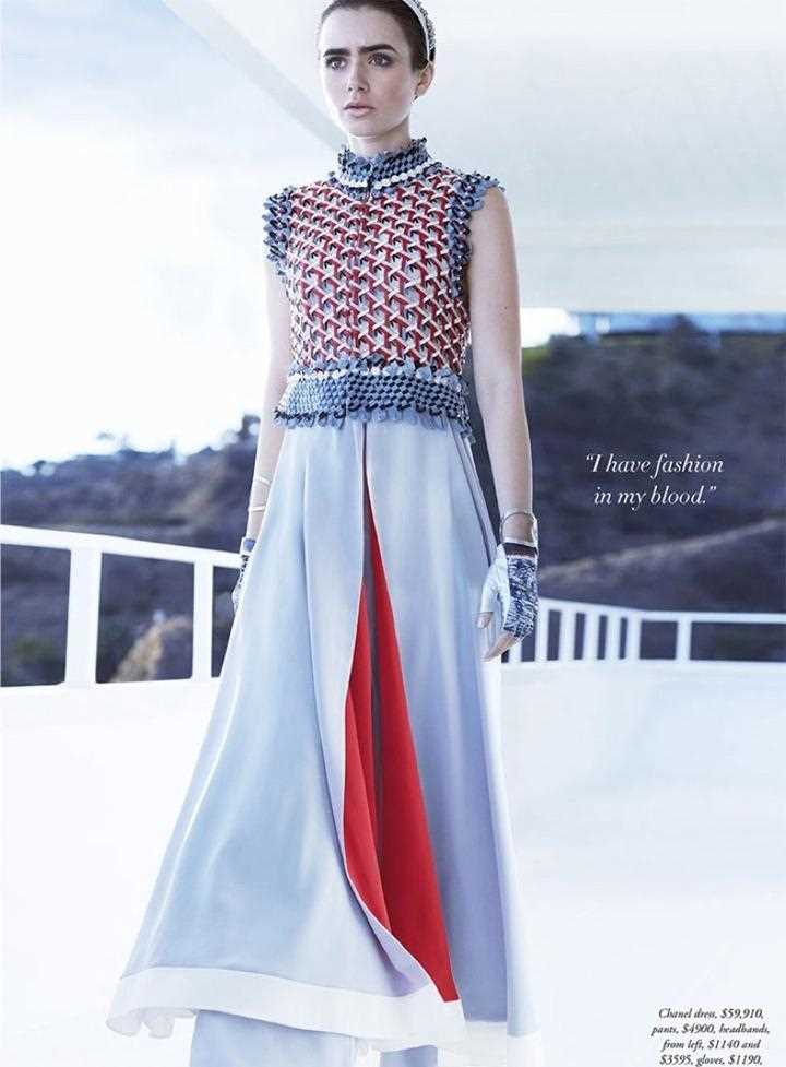 最新英国美女莉莉柯林斯高级感杂志封面时尚图片图集