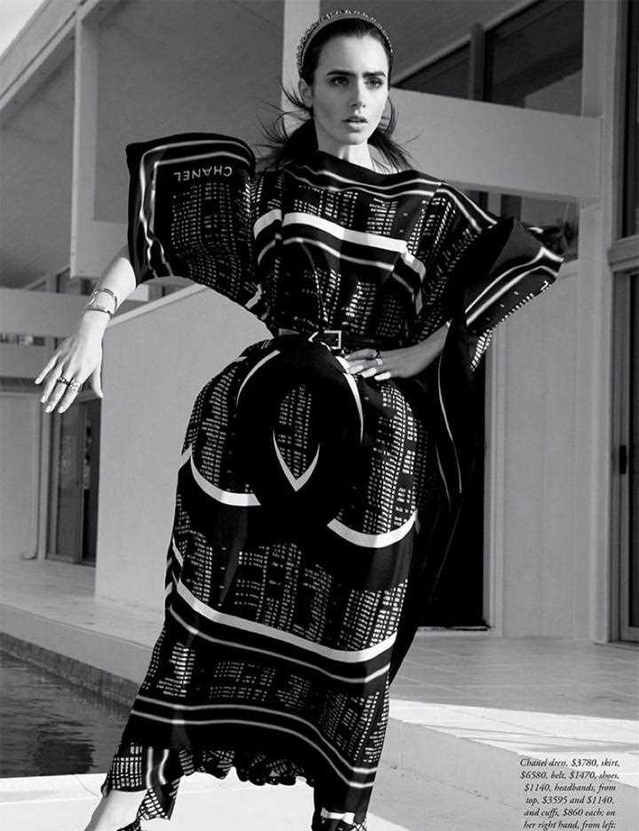 最新英国美女莉莉柯林斯高级感杂志封面时尚图片图集