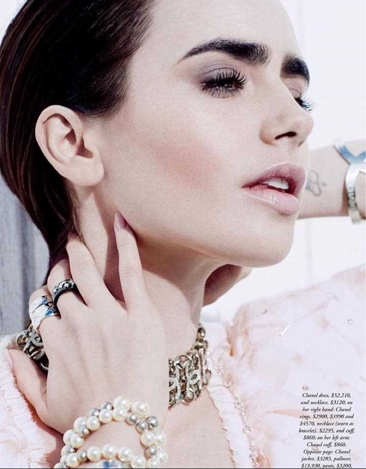 最新英国美女莉莉柯林斯高级感杂志封面时尚图片图集