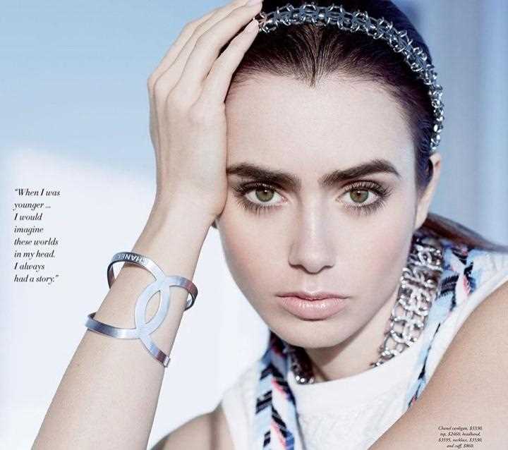 最新英国美女莉莉柯林斯高级感杂志封面时尚图片图集