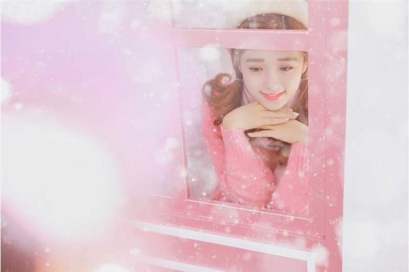 高清冬日雪景甜美双马尾女孩糖分超标图集