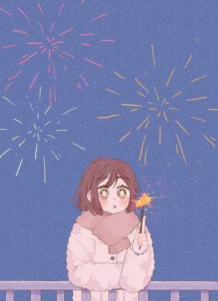 精选粉嫩的甜美女孩日常少女心插画图片图册