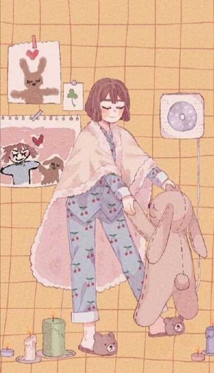 精选粉嫩的甜美女孩日常少女心插画图片图册